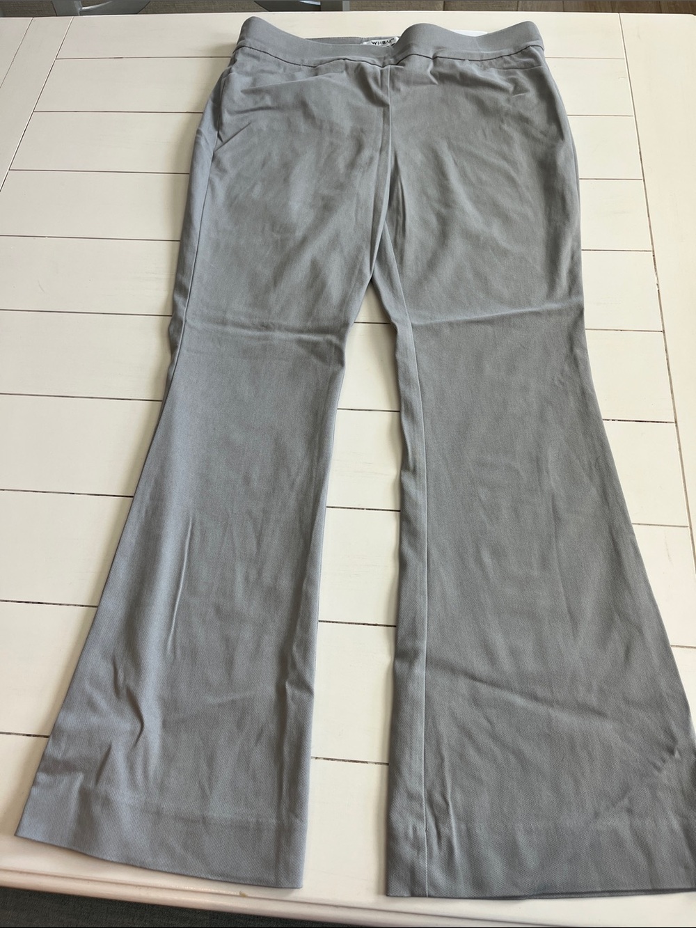 White House Black Market Gray Boot Cut Flare Pants